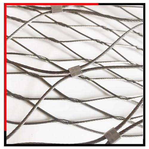 304 Malla de Cuerda de Acero Inoxidable,Malla Metálica Red De Alambre De Pollo Galvanizado,Malla Metálica Tejida Valla de Jardín Red de Protección,malla electrosoldada(H2.5xL16m/H8.20xL52.49ft)
