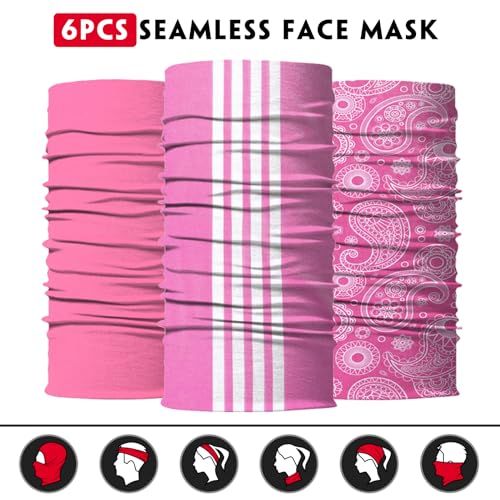 Image of Venswell Neck Gaiter Face Mask Men Women,Seamless Bandana Rave Face Cover Scarf Mask,Balaclava,Headband, Head Wrap,Headwear
