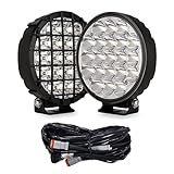 BIGLION.X 6Inch Round LED Offroad Lights 2pcs 210W 32000LM Super Bright LED Off Road Lights Spot Driving Lights with Wiring Harness Waterproof IP68 12V 24V for Pickup Trucks UTV SUV