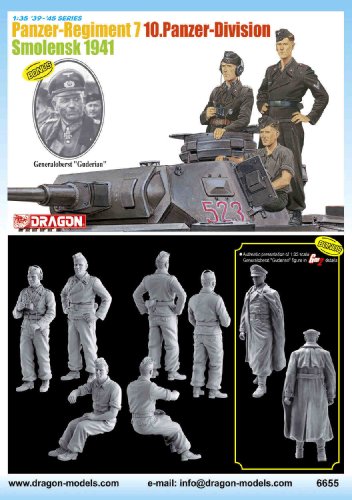 Dragon Models 1/35 Panzer-Regiment 7 con figura Generaloberst Guderian miniatura 4