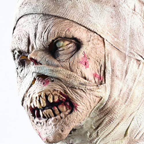 Holibanna Máscara de Dia das Bruxas Zumbi Múmia Máscara de Látex Creepy Halloween Cosplay Fantasia E
