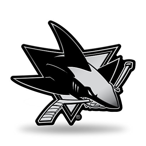 Rico Industries NHL San Jose Sharks Chrome Finished Auto Emblem 3D Sticker
