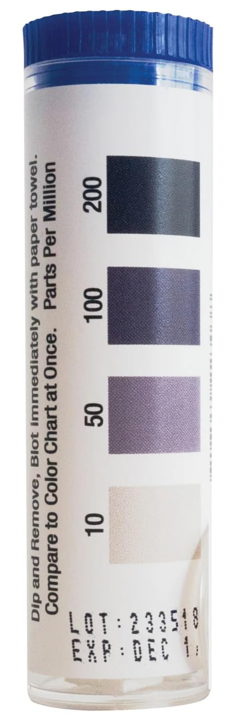 Bar Maid DIS-303 Chlorine Test Paper, 1 Vial of 100 Strips