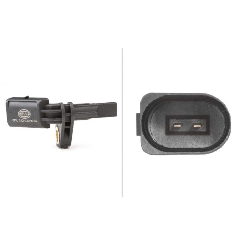 HELLA 6PU 012 039-011 Sensore, velocità della ruota - 12V - 2 poli e sensore HELLA 6PU 012 039-021, velocità della ruota - 12V - 2 poli - asse anteriore destro