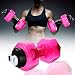 Hi-crazystore Portable Dumbbell Shape Bottle Drinking Water Bottles Water Kettle personalized bottle 2.2L (BPA Free) (Pink)