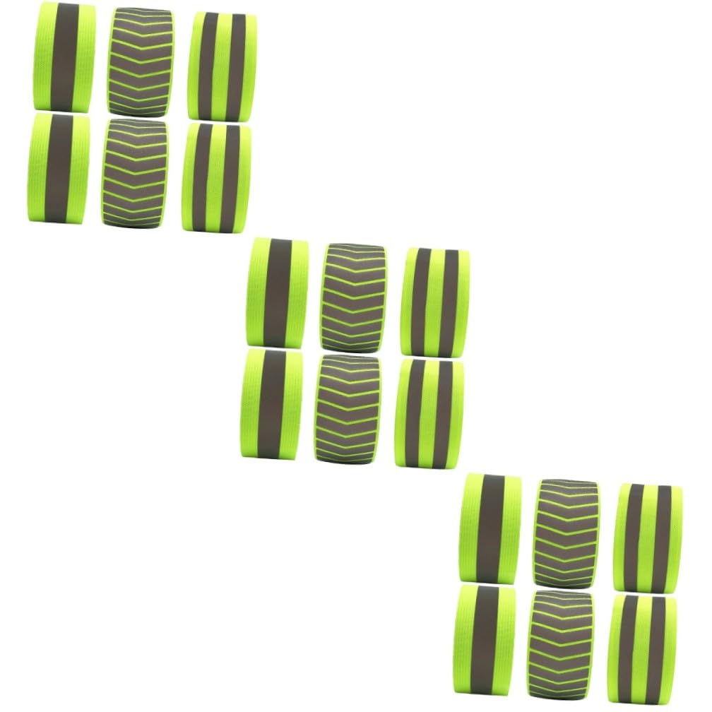 Toyvian Bracciale Riflettente visibilità Sport Gruppo Musicale Uomini Notte Fascia di Sicurezza Riflettori Bracciali Polso Bracciale Fluorescente Bande Green