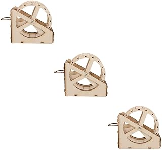 FRCOLOR Roda De Corrida De Madeira Para Animais De Estimação 3 Peças Roda De Exercício De Gato Roda De Brinquedo De Gato Roda De Rato De Brinquedo De Corrida De Animais Pequenos Rodas De