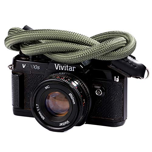 Image of Xaperture Rope Camera Neck Straps for DSLR /SLR and mirrorless Cameras (125cm, Army Green)
