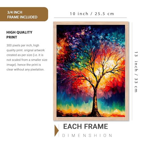 kotart Premium Digital Paintings with Frame for Home Decoration - Painting for Living Room Bedroom Office Room Decor - Painting for Wall Decoration - Pack of 6 (Combo05)