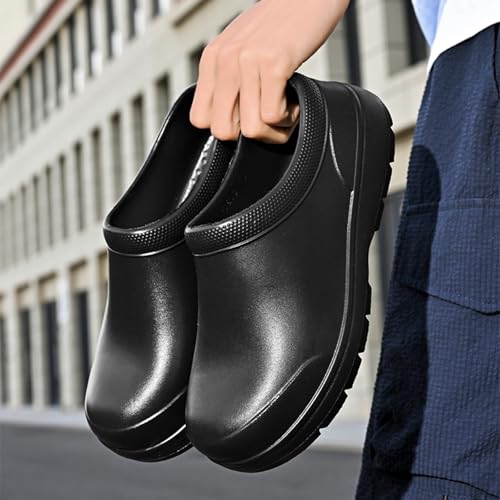 FLIOZY Leichte Eva Gartenschuhe für Damen und Herren – Robuste, strapazierfähige Schuhe für Alltag Noir 40