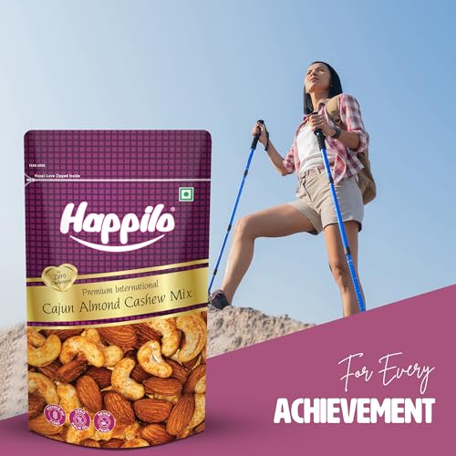 Image of Happilo Premium International Cajun Almond Cashew Mix 50g, Flavorful, Crunchy Blend, Rich in Healthy Fats, Protein, and Fiber
