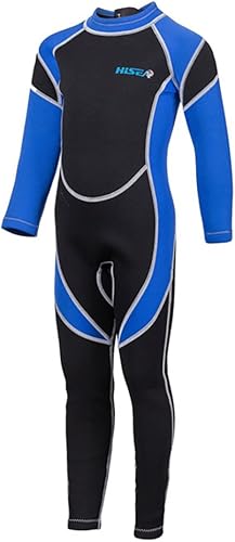 Traje de neopreno de una pieza de 0.079in para niños y niñas, con cremallera trasera, protección UV