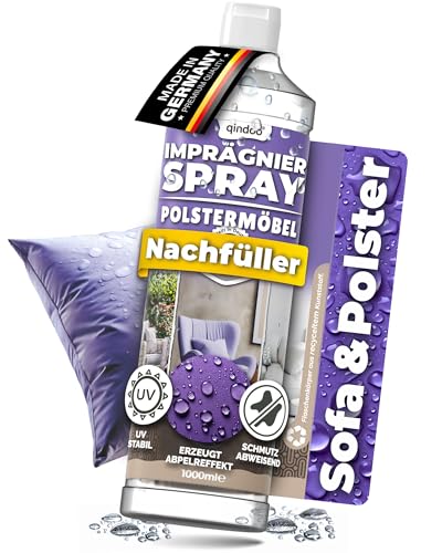 Qindoo Imprägnierspray für Sofa & Polster-Möbel, Couch, Autositze, PFC frei, Made in Germany, 1L Nachfüllflasche