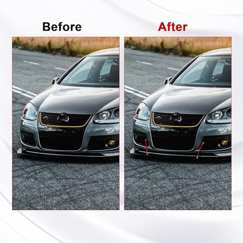 Image of Red Big Front Splitter Support Rods, Strut Rods for Cars Vehicles, 8''-11'' Automotive Replacement Bumper Lip Splitter Bars Fit Adjustable Universal Stylish-Look