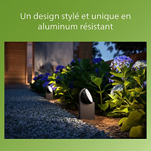 Applique murale extérieure Mimosa Philips orientable 7W projecteur façade gris anthracite - 6