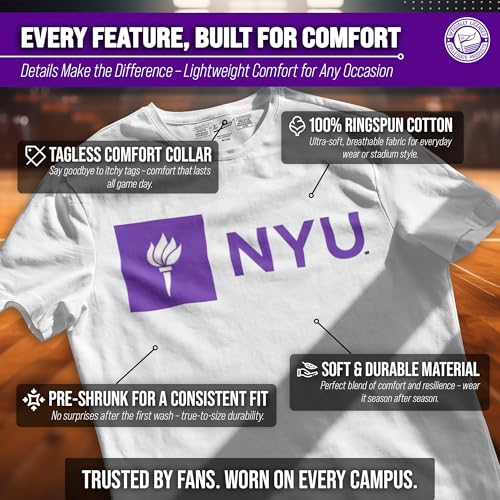 Image of NCAA Gameday Cotton T-Shirt for Men and Women | Officially Licensed NCAA Tee - Preshrunk Ring-Spun Cotton - Screen-Printed Team Logo
