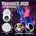 Leyndo 150 Pack LED Light up Rings Halloween Party Favors for Kids, Glow in The Dark Party Supplies White Bumpy Jelly Rubber Finger Light for Halloween Treat Toy Christmas Goodie Bag Stuffers (Bumpy)