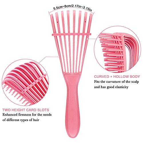 Detangling Brush./Hair Detangler Hair Brush for Curly Hair, EZ Detangler hair brush, Detangler Brush for Afro 3a to 4c Kinky Wavy/Curly/Coily/Wet/Dry/Oil/Thick/Long Hair (Pink) - Image 3