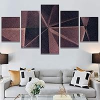 SIGNWIN 5 Panel Canvas Wall Art Modern Art Contemporary Dramatic Geometric Mixed Media Multicolor Patterns for Home Decorations Ready to Hang - 60