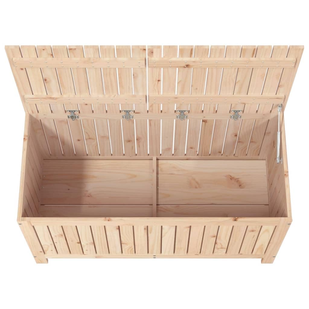 vidaXL Gartentruhe, Gartenmöbel Kiste mit Deckel, Gartenbox Auflagenbox für Garten Terrasse Balkon, Aufbewahrungsbox Kissenbox, Massivholz Kiefer