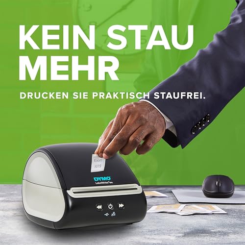 DYMO LabelWriter 5XL Etikettendrucker | automatische Etikettenerkennung | Beschriftungsgerätdas extrabreite Versandetiketten von AmazonDHL und mehr druckt | ideal für E-Commerce | EU-Stecker