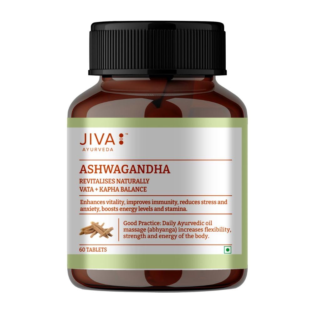 Jiva Ashwagandha Tablet | 100% Ayurvedic Formulation | Boosts Immunity and Energy Level | Strengthens Nervous System, Reduces Stress & Anxiety | Balances Kapha & Vata Doshas | 60 Tablets | Pack of 1-picture-20