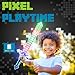 Windy City Novelties LED Crystal Light Up Pixel 8-Bit Toy Sword Retro Video Games 80s Style Birthday Gift for Toddlers and Kids Gaming Sword Sensory Toy.