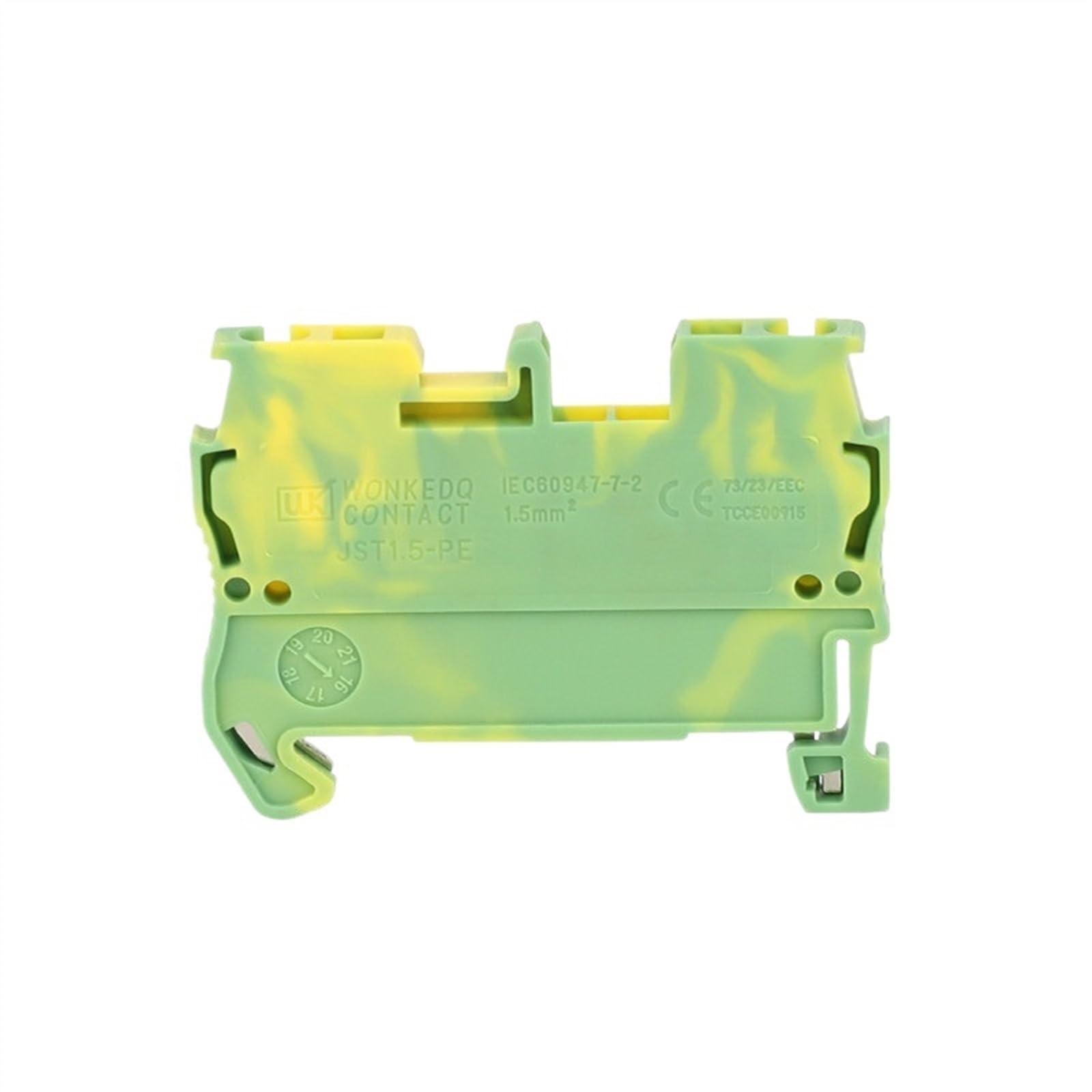 Connettore elettrico del filo di terra 5 pezzi ST1.5-PE 1.5mm2 Terminale di terra senza viti a molla ST 1.5 PE Morsettiera su guida Din