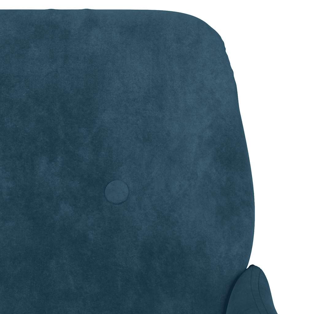 Poltrona relax, 62 x 79 x 79 cm, in velluto, comoda poltrona relax con struttura in metallo e imbottitura in schiuma, moderna poltrona da salotto per soggiorno e camera da letto, imbottita
