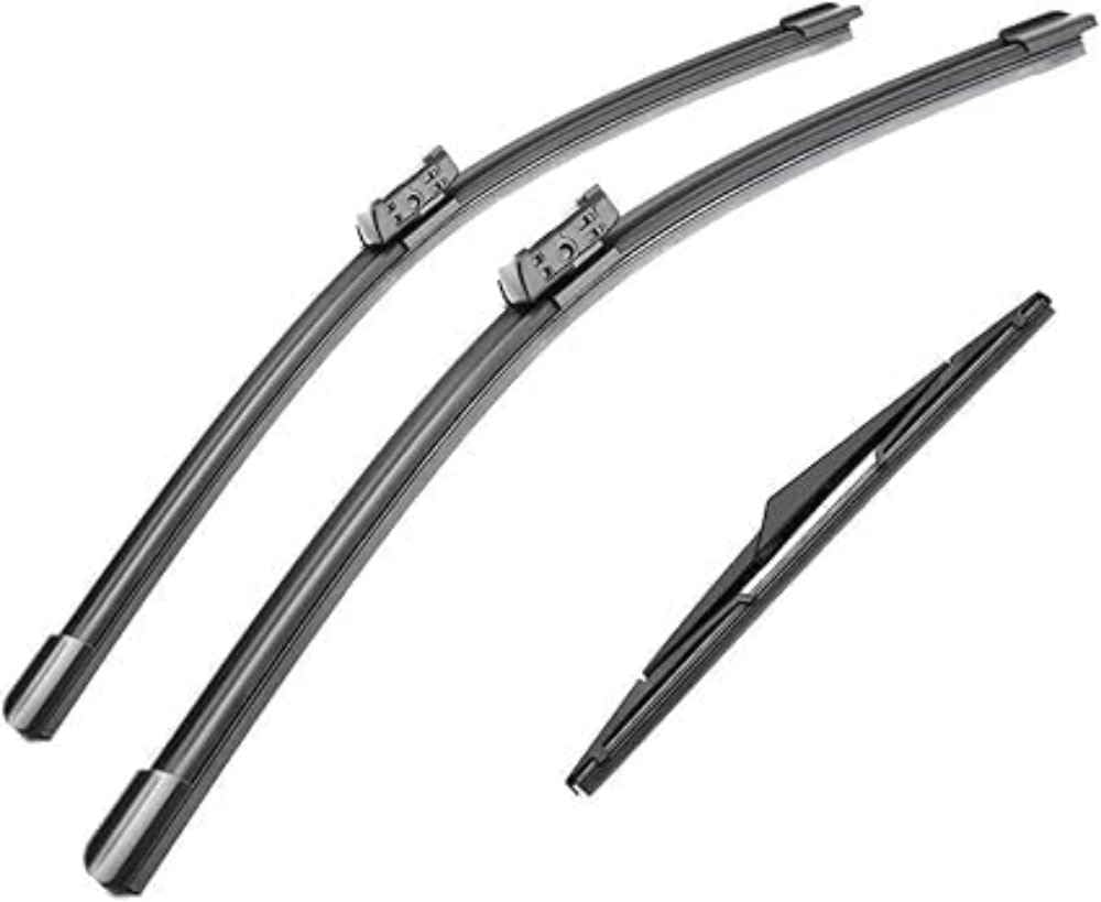 NYSLDSCO Premium Exact Fit Windscreen Wiper Blades for Peugeot 3008 MK2 2017 2018 2019 2020 2021 28"+16"+12" Durable Natural Rubber Easy Fit for a Quiet and Streak Free Wipe