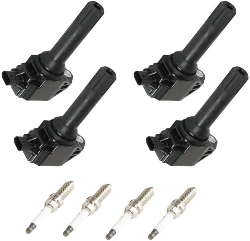 4pcs Ignition Coils And 4pcs Spark Plug Replacement For 93501 UF724 Compatible With Forester Impreza Legacy Outback XV Crosstrek H4 2013 2014