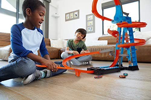 Hot Wheels - Pista y garaje para coches de juguetes, regalo para niños y niñas +5 años (Mattel GWT39), Embalaje sostenible, Exclusivo en Amazon