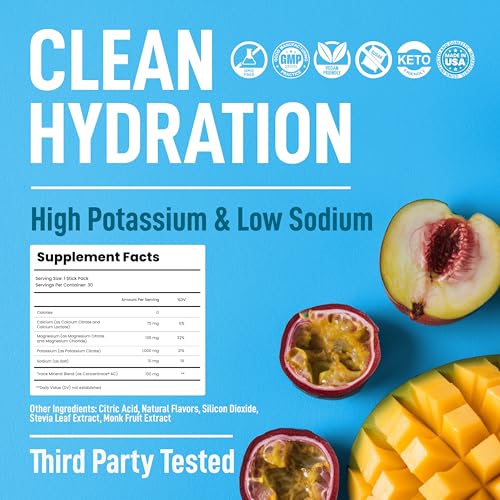 Image of Keppi Electrolytes Powder Packets Tropical Variety 30 Servings - Zero Sugar Hydration Supplement with Potassium, Magnesium, Sodium - Keto, Vegan, Fasting-Friendly, Zero Calorie, Sugar Free
