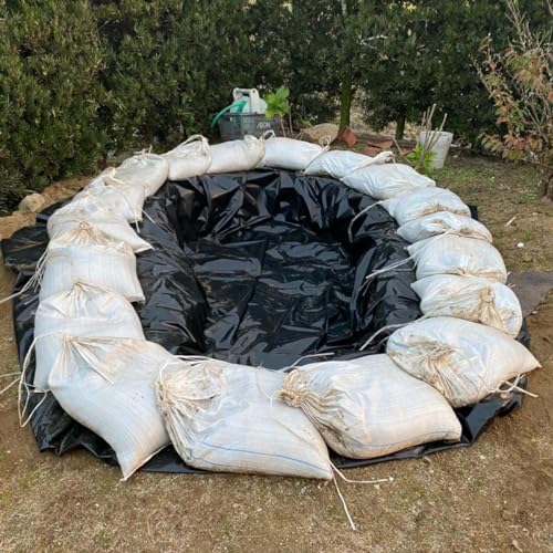 NRQCJM Teichfolie Aus HDPE, 1X4M 2X2M 2X7M 3X9M 4X5M 5X7M Undurchlässig Folie Nreißfest Teichmembran Für Fischteiche, Wasserspiele, Bäche – Bild 4