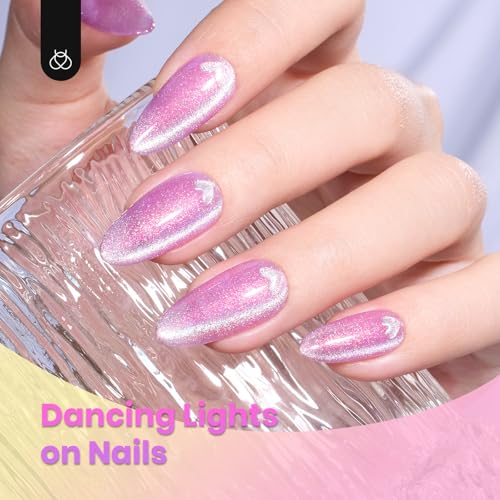 Image of Beetles Cat Eye Gel Nail Polish Set, 6 Colors Chameleon Cat Eye with Magnet