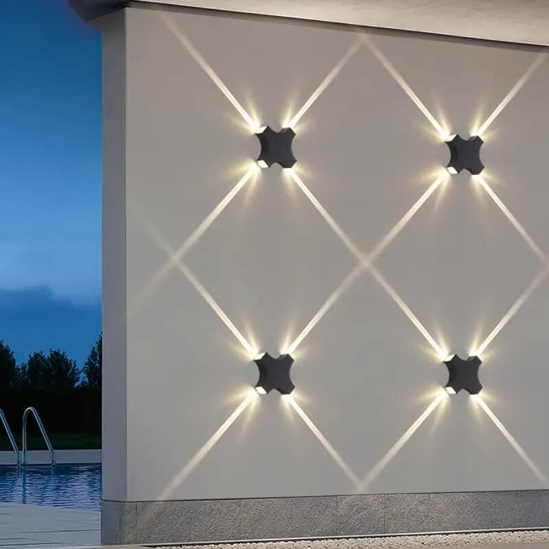 Image of JACKAL 12 Watt Warm White LED Outdoor Wall Lights, Gate Lights Waterproof (4 Ways) - Fancy Exterior Wall Mounted Light, Wall Lamp | IP65 Grade Waterproof Aluminium Body - 6-Months Warranty