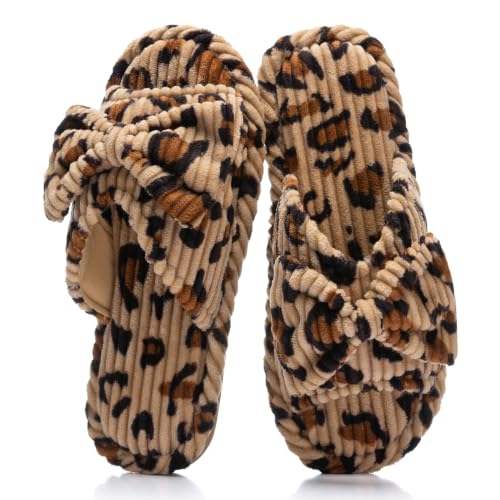 Image of GOEWY Cute Slippers for Women Indoor and Outdoor Cozy Soft Bow Open Toe Womens Slippers with Memory Foam Anti-Skid Sole Slides Spa Birthday Gifts for Women Mom Her Ladies Bridesmaid
