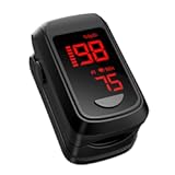 Pulse Oximeter Fingertip- Mini Oximeter Oxygen Saturation Monitor for SpO2/Heart Rate/PI, with Auto Graph Display