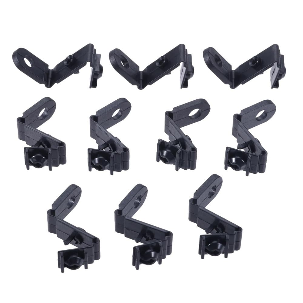 GLBMLMTHZP 10Pcs 8E0821989-A 8E0821989A 8E0-821-989-A Fender Apron Retainer Auto Clip Front/Rear/Left/Right Black Nylon Mud Flap 8E0821989A