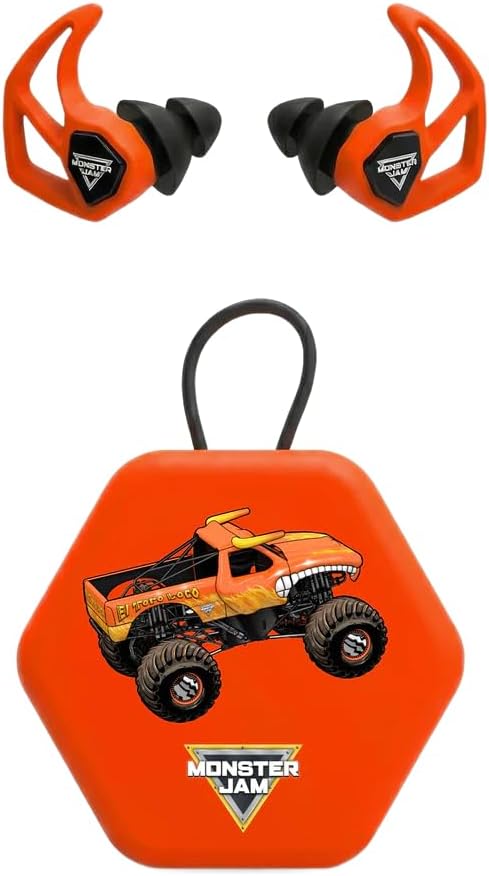 AXIL Monster JAM X30i Earplugs - X30 Grave Digger - for Concerts, Work, Sleep - Toggle Sound Control, Dual Mode Noise Ear Protection, Custom Fit Ear Plugs, Water, Sweat Resistant