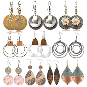 10 Pairs Vintage Dangle Earrings for Wom...