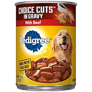 PEDIGREE CHOICE CUTS IN GRAVY Adult Canned Soft Wet Dog Food with Beef, 13.2 oz. Cans 12 Pack