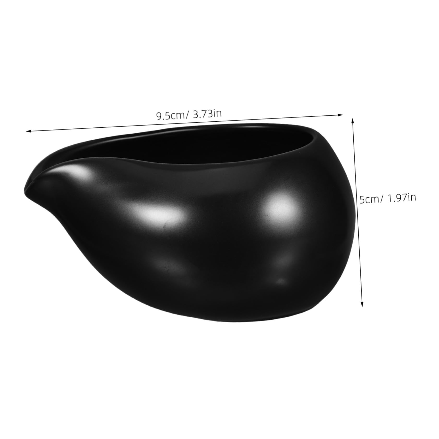 DOITOOL Jarra Lechera de Cerámica Negra Mini, Antideslizante, Diseño Vintage Único, Juego de 3 Piezas Adecuado para Servicio de Café y Té en Restaurantes Occidentales