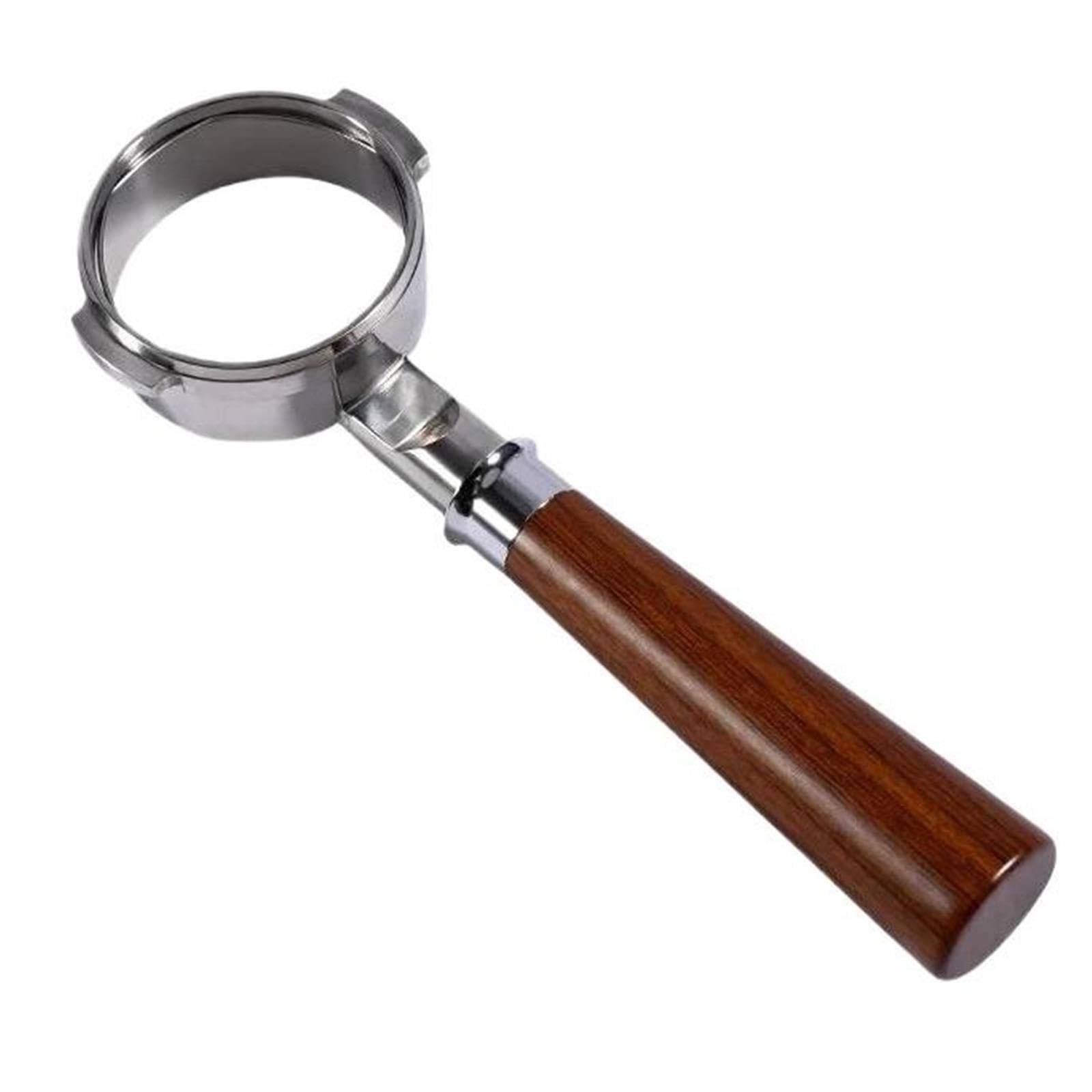 Portafiltro Senza Fondo Da 58 Mm, Compatibile Con Breville, Serie 9 BES920 / 980/990 Cestello Per 2 Tazze In Acciaio Inossidabile Con Manico Per Caffè Nudo Strumenti Per Baristi(Rosewood C)