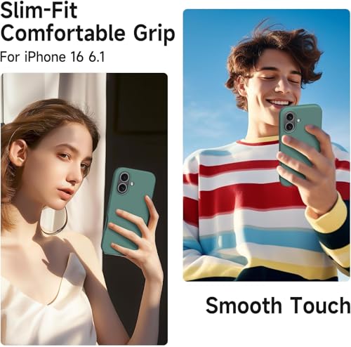 Image of Back Cover Compatible with iPhone 17 Case (6.3) Soft Touch Slim Liquid Silicone Full Protection Shock Proof Back Cover for iPhone 17 (SC Pine)