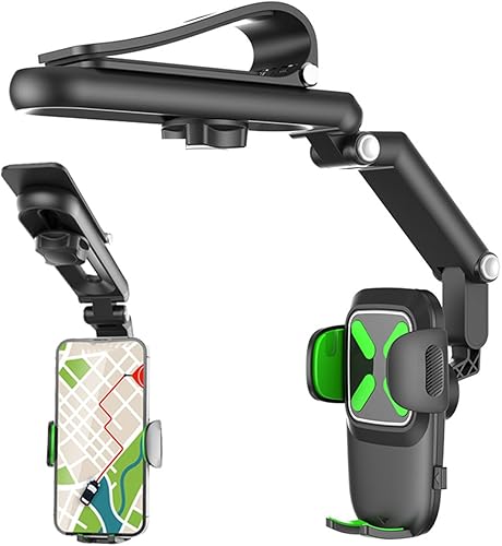 Soporte universal giratorio retráctil para teléfono de automóvil, rotación 360, plástico ABS, se adapta a teléfonos inteligentes de 4 a 7 pulgadas,