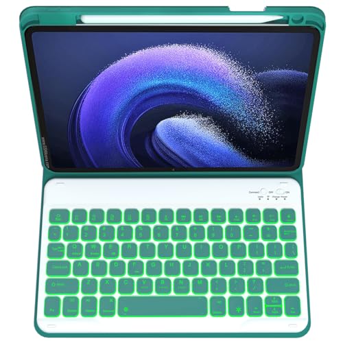 SCIMIN Smart Cover Case with Backlit Keyboard for Xiaomi Pad 5 / Xiaomi Pad 5 Pro (11-inch)