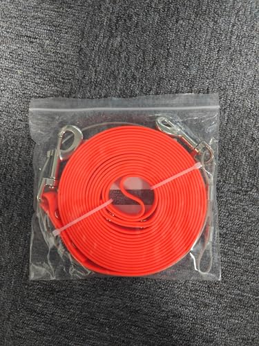 Wasserdicht Schleppleine für Hunde,mit Chew Proof Tie-Out Leinen,Wasserdicht Trainingsleine für Hunde(Orange,3m)