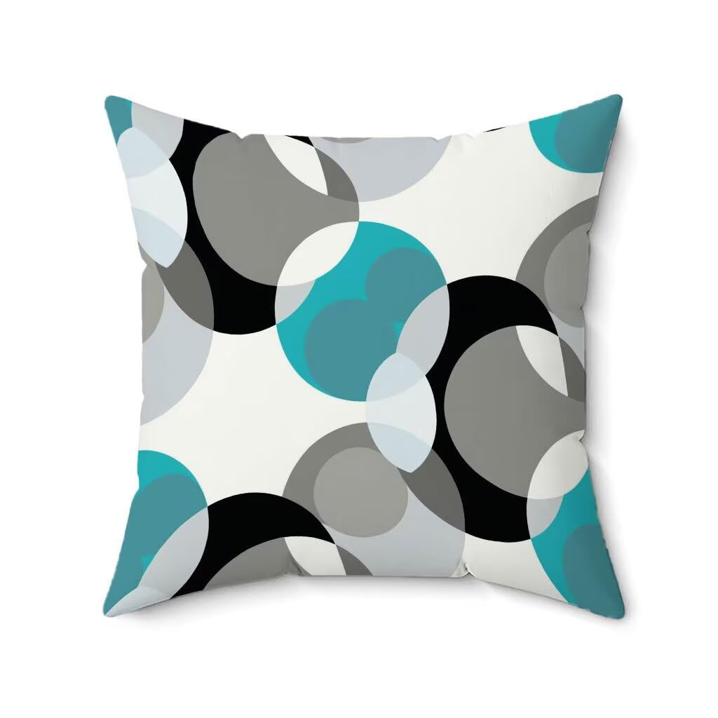 Federe Cuscini Divano 75X75CM Set di 4 Bianco Cuscini Divano SimplicityMotivo Stampa Fronte-retro Design, Impermeabile Lino Retro Federe Copricuscin per Soggiorno Camera Balcone Esterno Decor 9-KZ0