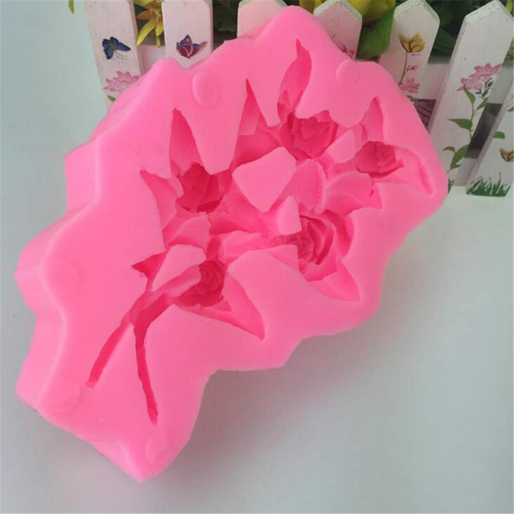 Bloem tulpenkaars siliconen mal, 3D-ontwerp, veelzijdig, zachte sjabloon, voor doe-het-zelf handgemaakte kaars, epoxyhars, gereedschap voor het maken van tafeldecoratie - Nederland
